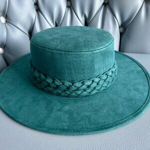 BNIB Teal Hat with Braid